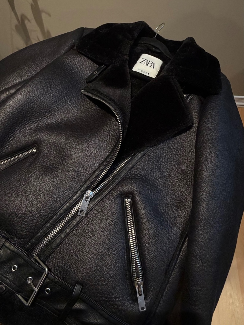 Zara faux leather jacket